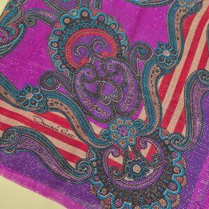 Oscar de la Renta Scarf Purple and Gold